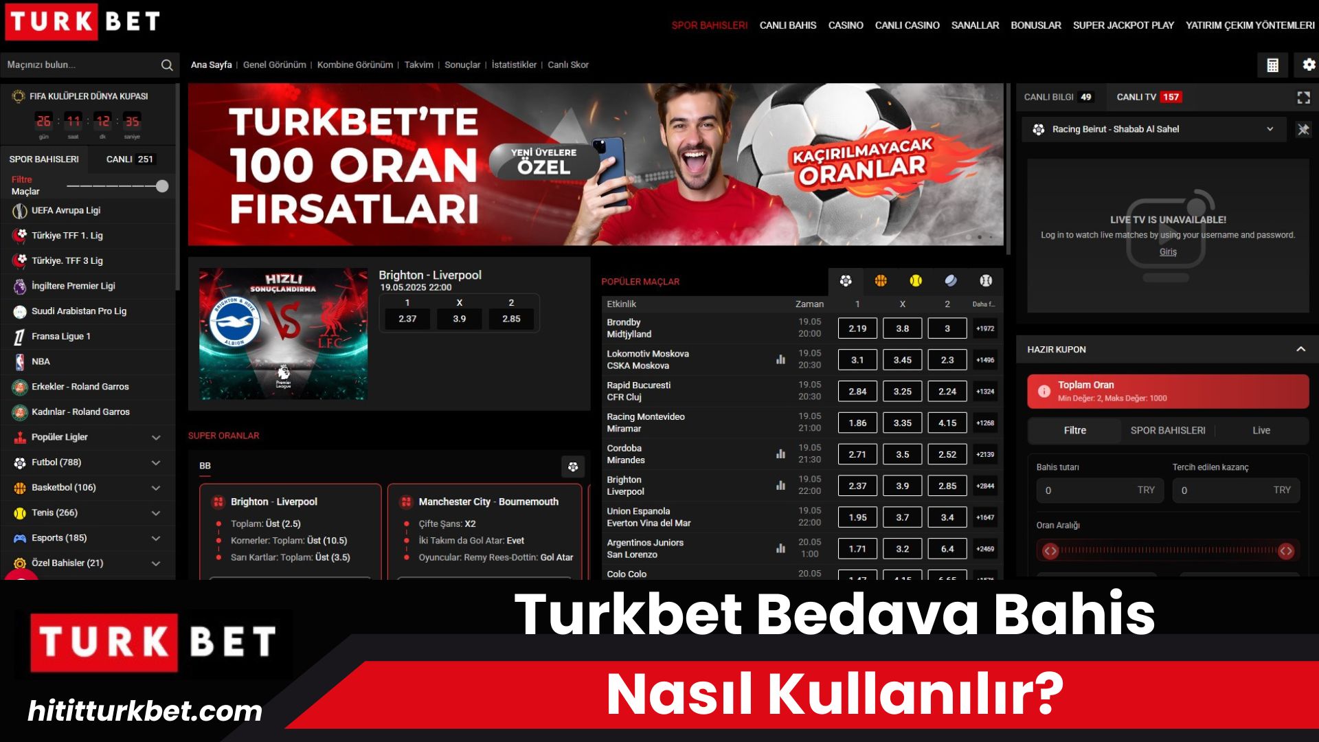 Turkbet Bedava Bahis Nasıl Kullanılır?