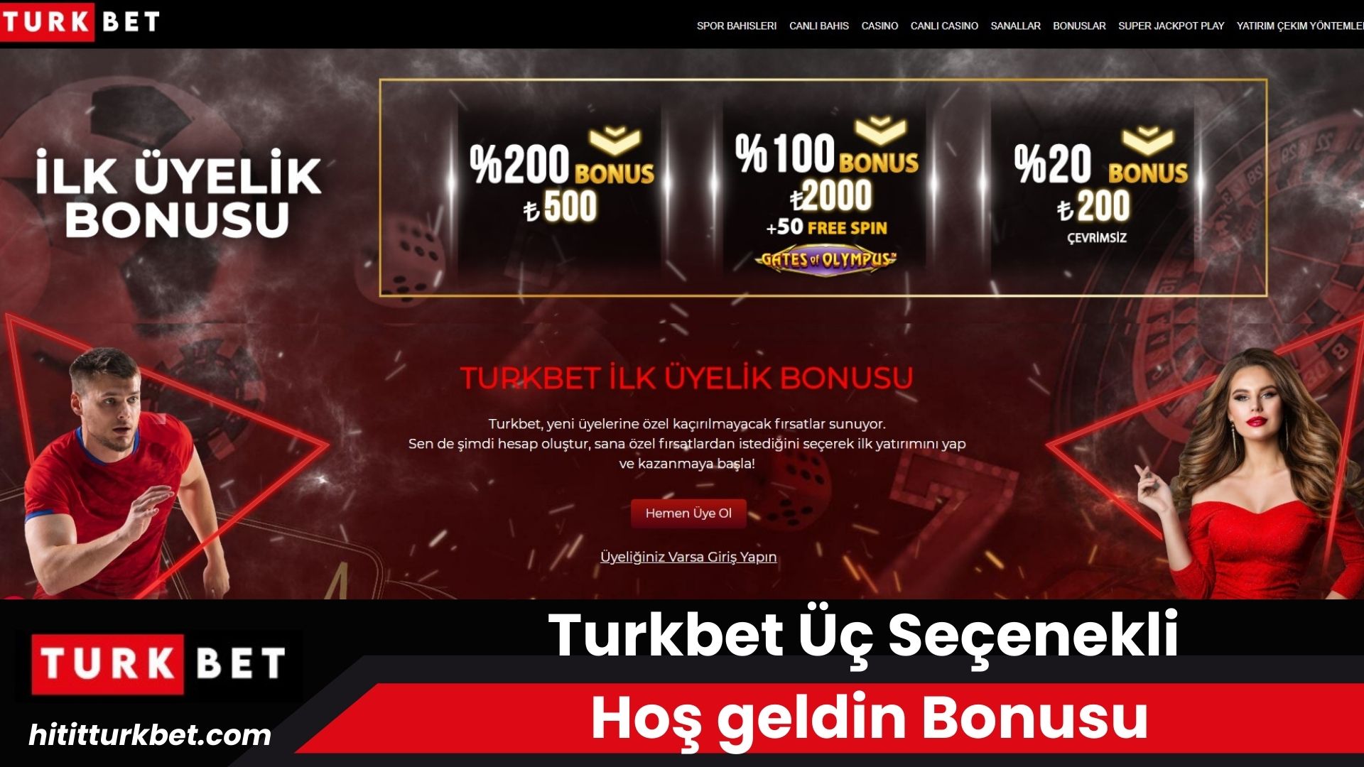Turkbet Üç Seçenekli Hoş Geldin Bonusu